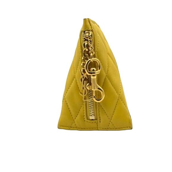 Saint Laurent Berlingo YSL Quilted Calfskin Bag‎ Charm*Brand-New Yellow - Picture 1 of 10